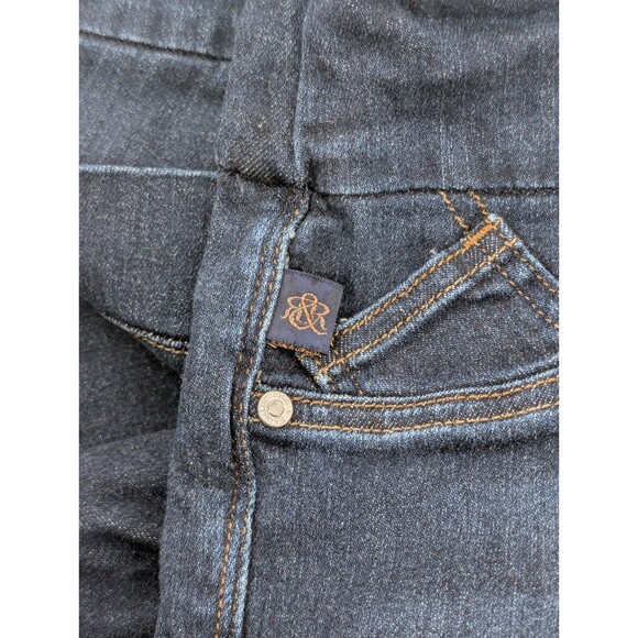 Rock & Republic Denim Rx Fever Pull On Slimming Skinny Ankle Dark Jeans Size 2 - Picture 9 of 9